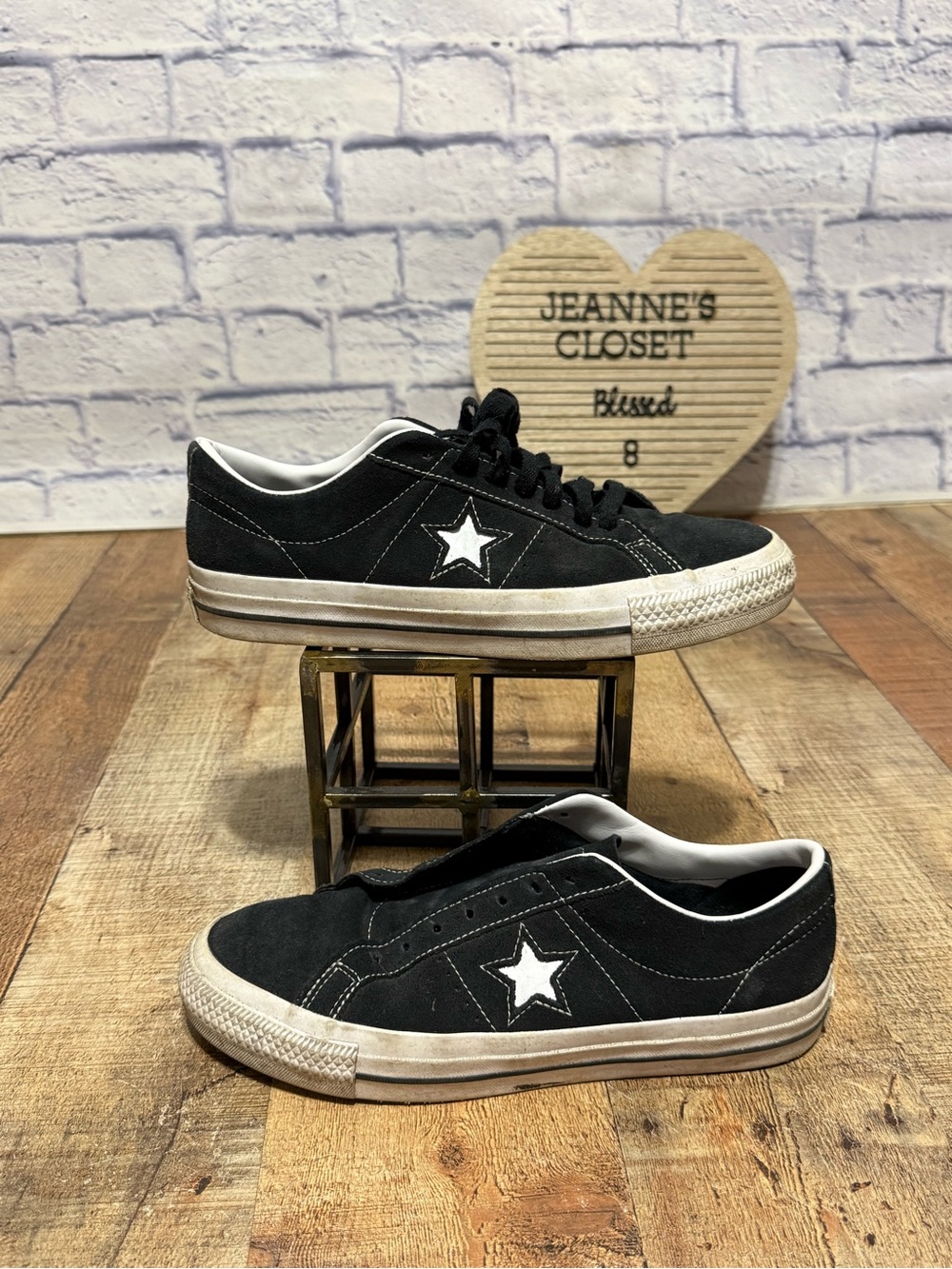 Converse CONS Unisex One Star Pro Ox Skate Shoes 171327C Black/White